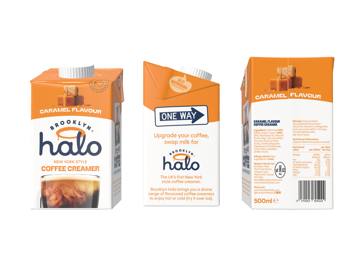 Brooklyn Halo Coffee Creamer 500ml, Mixed Case of 6