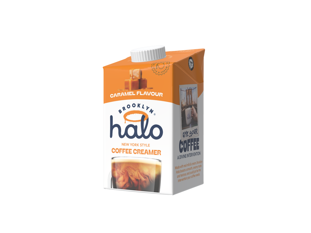 Brooklyn Halo Coffee Creamer 500ml, Caramel flavour - CASE of 6